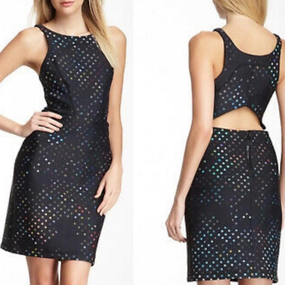 CYNTHIA ROWLEY Open Back Sleeveless Neoprene Dress